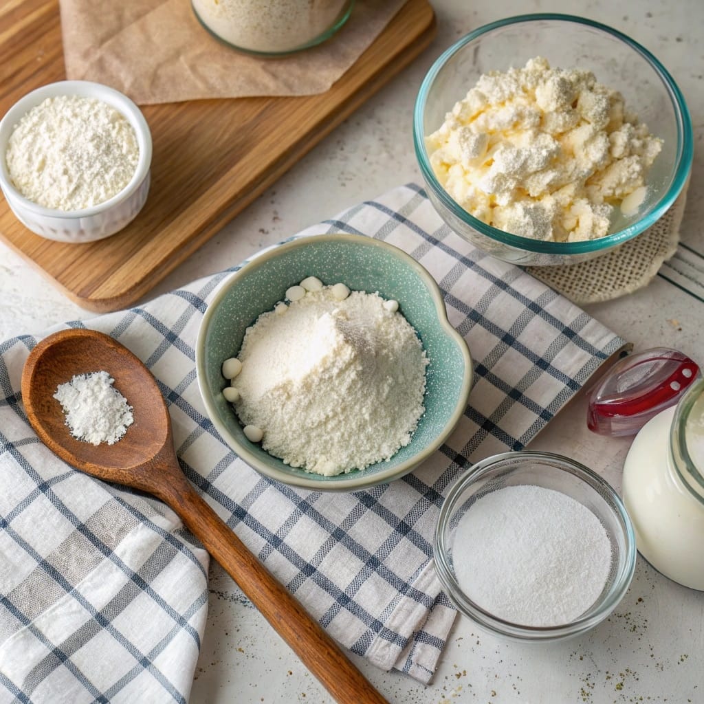 Ingredients for cottage cheese flatbread