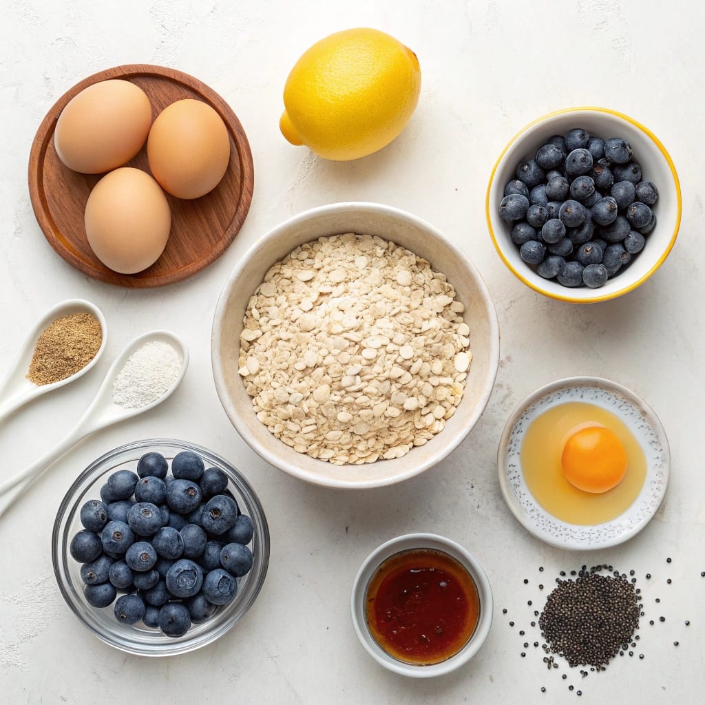 Lemon Blueberry Baked Oatmeal: A Fresh & Easy Breakfast Recipe 6 Ingredients for lemon blueberry baked oatmeal