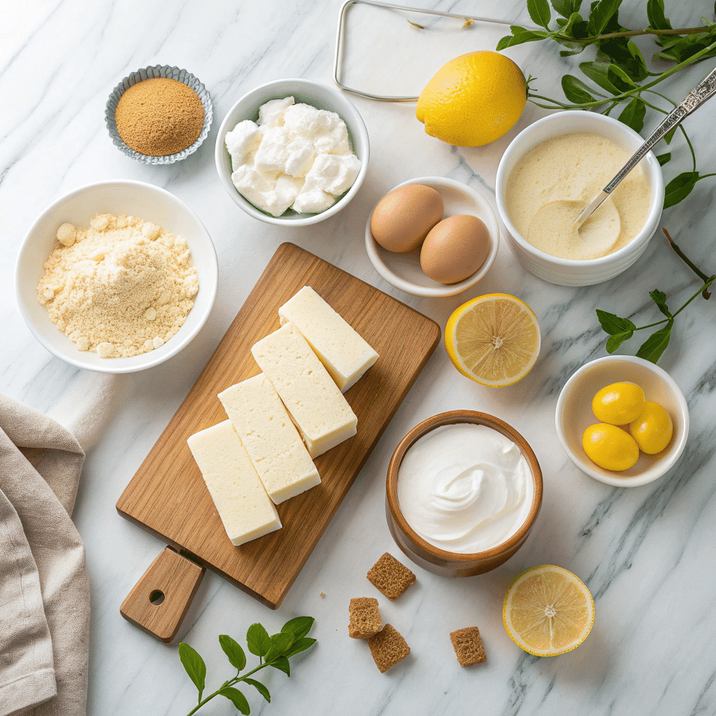 Lemon Meringue Cheesecake: A Creamy Twist on a Classic Dessert 1 Gather all ingredients