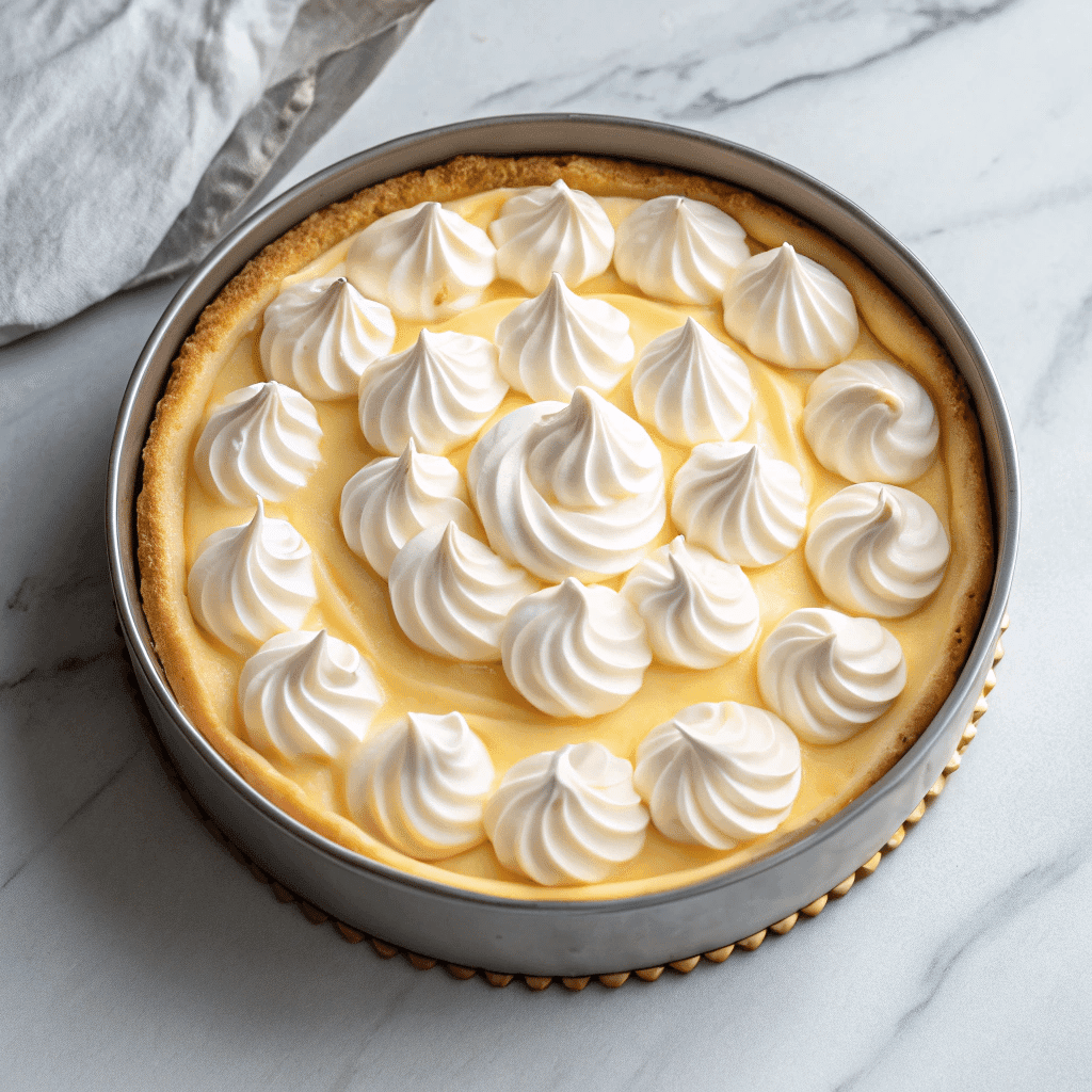 Lemon Meringue Cheesecake: A Creamy Twist on a Classic Dessert 13 fully covered